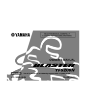 Yamaha BLASTER YFS200N Owner's Manual