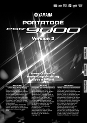 Yamaha Portatone PSR-9000 Owner's Manual