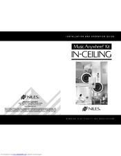 Niles Remote Control Anywhere Kit Installation And Operation Manual