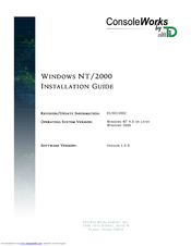 TECSys Development ConsoleWorks Version 1.5.0 Installation Manual