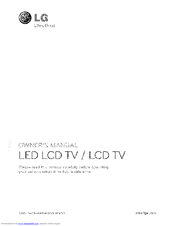LG 19LE5300-UE Owner's Manual