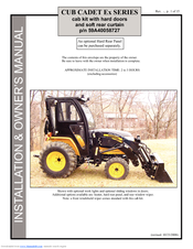 Cub Cadet Ex SERIES Installation & Owner's Manual