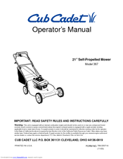 Cub Cadet 387 Operator's Manual