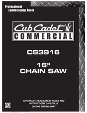 Cub Cadet CS3916 Safety Manual