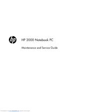 HP A5F13UA#ABA Maintenance And Service Manual