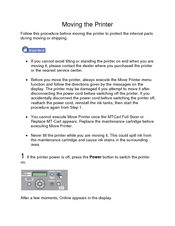 Canon imagePROGRAF W8400D Moving Instructions