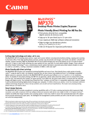 Canon Mp370 Manuals Manualslib