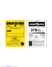 Whirlpool W8TXEWFVB Energy Manual