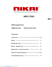 Haier NRF135N2 Instructions Manual