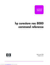 HP surestore nas 8000 Command Reference Manual