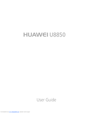 Huawei U8850 User Manual