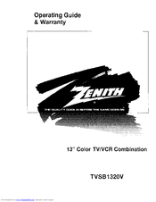 Zenith TVSB1320V Operating Manual & Warranty
