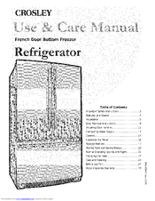 Crosley 242116500 Use & Care Manual