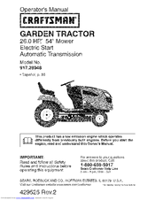 Craftsman 917.28948 Operator's Manual