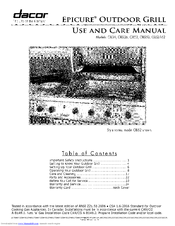 Dacor Epicure 0B36 Use And Care Manual
