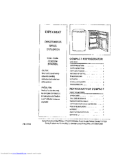 Danby DIPLOMAT DCR032W Owner's Manual