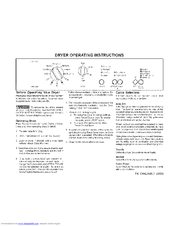 Crosley FEQ1452HS0 Operating Instructions Manual