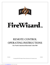 FPI FireWizard Operation Instructions Manual