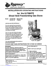 Regency ULTIMATE U41DVF-NG Installation And Operation Instructions Manual
