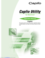 Ricoh Caplio Utility for Macintosh Operation Manual