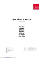 Zeck Audio CA1200 Service Manual