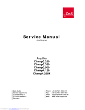 Zeck Audio Champ2.250 Service Manual