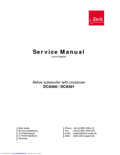 Zeck Audio DCA500 Service Manual