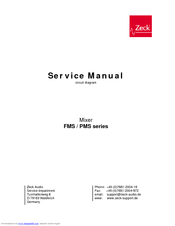 Zeck Audio PMS series Service Manual