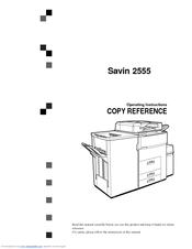 Savin 2555 Copy Reference Manual