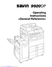 Savin 9920DP Operating Instructions Manual