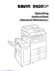 Savin 9920 Operating Instructions Manual