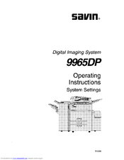Savin 9965DP System Settings