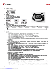 Sentry CA555 Instruction Manual