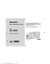 Sharp XL-35W Operation Manual