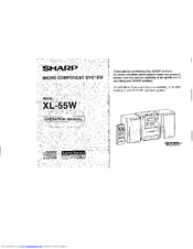 Sharp XL-55W Operation Manual