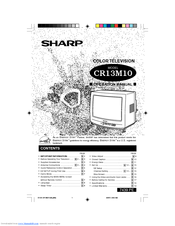 Sharp CR13M10 Operation Manual
