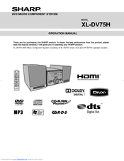Sharp XL-DV75H Operation Manual