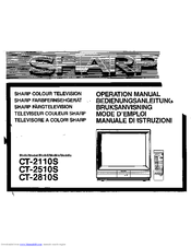 Sharp CT-2510S Operation Manual