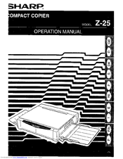 Sharp Z-25 Operation Manual