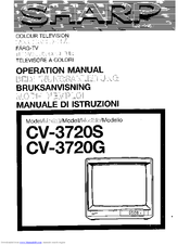 Sharp CV-3720G Operation Manual