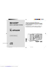 Sharp XL-HP500W Operation Manual