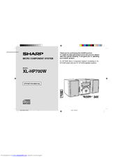 Sharp XL-HP700W Operation Manual