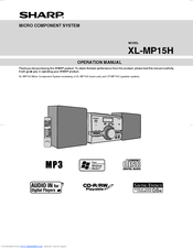 Sharp XL-MP15H Operation Manual