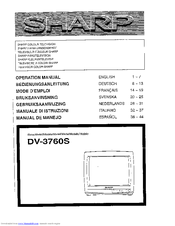 Sharp DV-3760S Operation Manual
