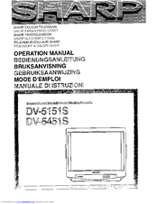 Sharp DV-5151S Operation Manual