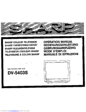 Sharp DV-5403S Operation Manual
