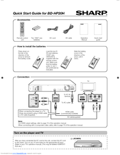 Sharp BD-HP20H Quick Start Manual