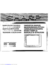 Sharp DV-6336S Operation Manual