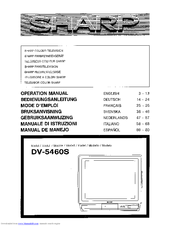 Sharp DV-5460S Operation Manual