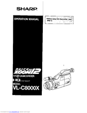 Sharp VL-C8000X Operation Manual